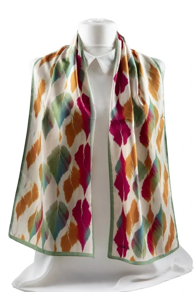 Modabutik Yaprak Desenli Fular - Resim 5