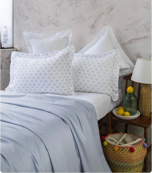 Çift Kişilik Oliver Blue Bambu Pike Seti ürün görseli 1