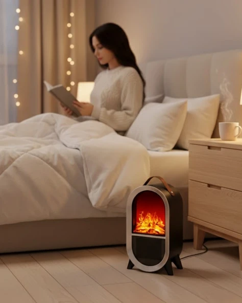 Reyo Stove Med 1500W Dekoratif Elektrikli Şömine - Resim 2