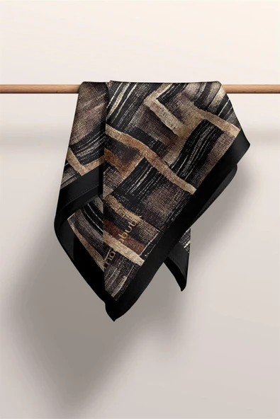 I107 Modabutik Geometri Desenli Fular - Resim 3