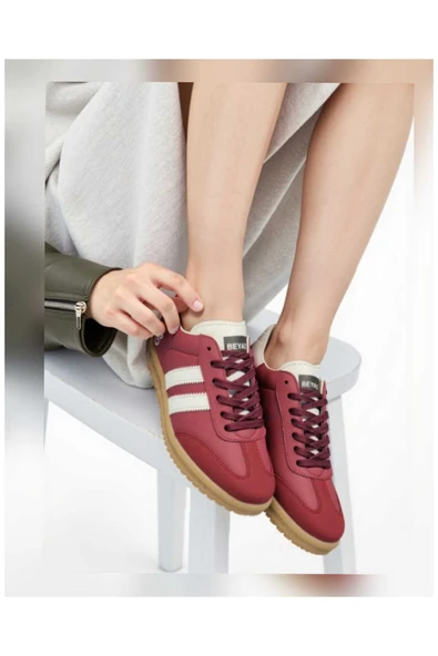 Unisex Yanı Şeritli Bağcıklı Yürüyüş Spor Ayakkabı / Beden : 39 / Cinsiyet : Unisex ürün görseli 1