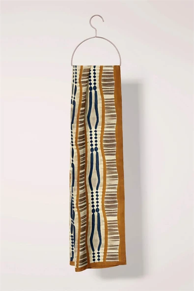 Modabutik Çizgi Desenli Fular - Resim 4