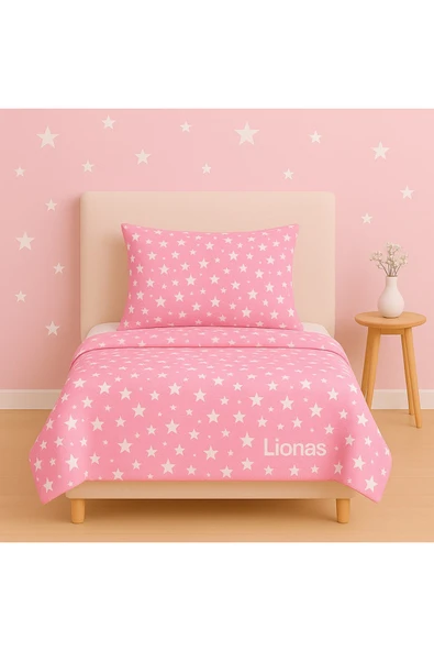 StellaFlavo Tek Kişilik Desenli Nevresim + 1 Adet Kapaklı Yastık Kılıfı ürün görseli 1