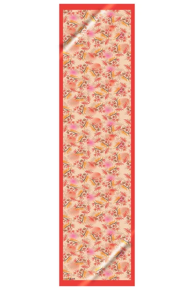 Modabutik Yaprak Desenli Kadın Fular - Resim 2