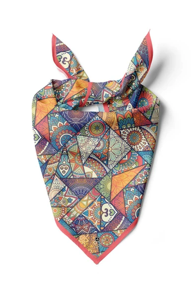 %100 İpek Mandala Desenli Kadın Bandana ürün görseli