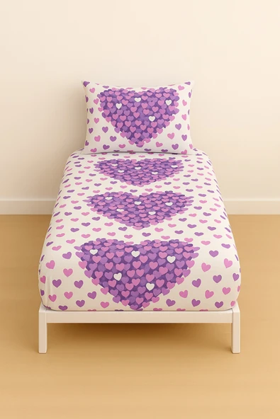 Ezgi Lastiksiz Desenli Çarşaf ve Yastık Kılıfı Tek Kişilik 160 x 240 ürün görseli