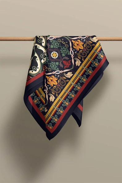 Z46 Modabutik Geometrik Desenli Fular - Resim 3