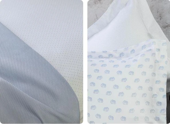 Çift Kişilik Oliver Blue Bambu Pike Seti - Resim 2