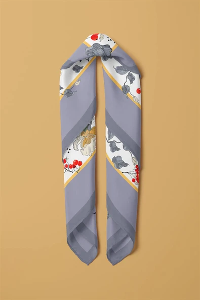 H24 MODERN KUŞ DESENLİ BANDANA DG12231 - Resim 3
