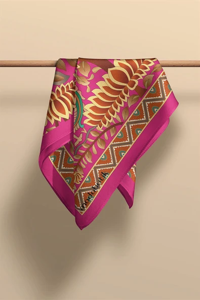 Z63 Modabutik Çiçek Desenli Kadın Fular - Resim 3