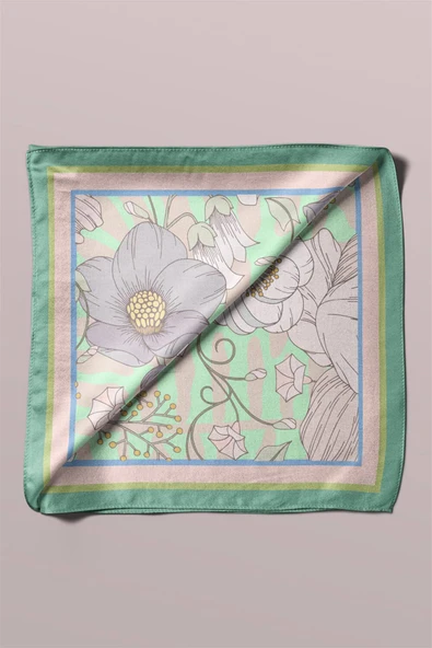 Z81 VINTACE FLOWERS TASARIM BANDANA - Resim 5