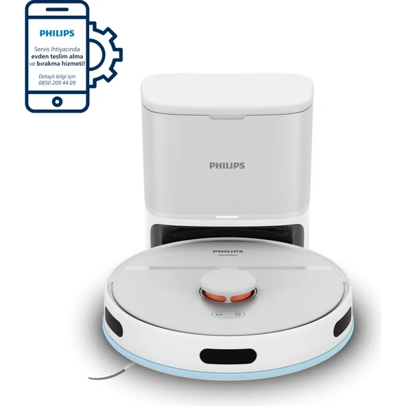 Philips HomeRun 2000 Serisi XU2100/20 Beyaz Çöp İstasyonlu Akıllı Robot Süpürge ürün görseli