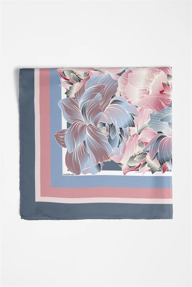 B71 MODERN ÇİÇEK TASARIM BANDANA DG12392 - Resim 4