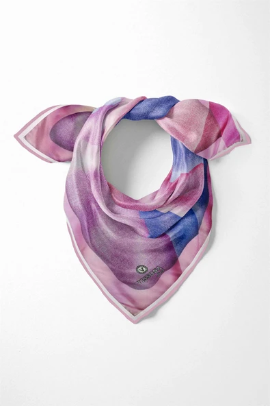 %100 İpek Kadın Desenli Bandana 80x80 ürün görseli