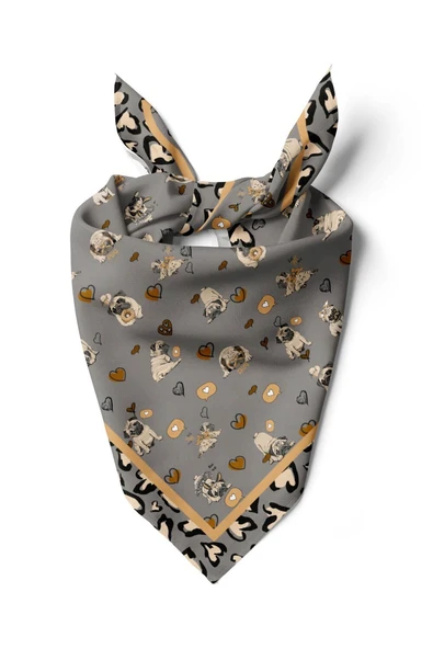 Y89 KADIN DESENLİ YEŞİL BANDANA ürün görseli