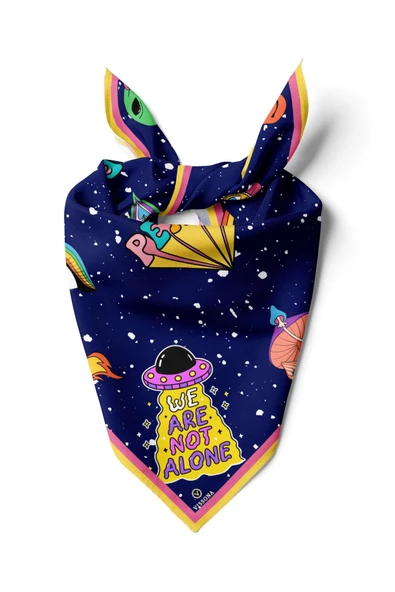 Vissona Peace Desenli İpek Bandana ürün görseli