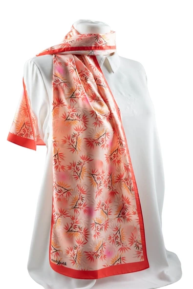 Modabutik Yaprak Desenli Kadın Fular ürün görseli