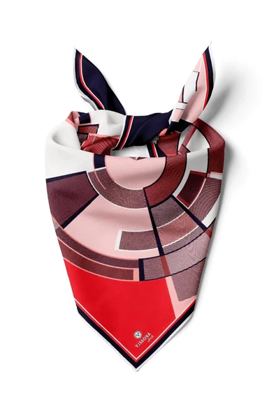 %100 İpek Kadın Desenli Bandana 80x80 ürün görseli