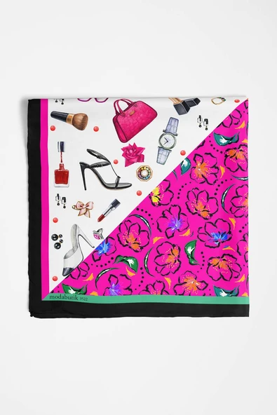 D42 KADIN DESENLİ BANDANA - Resim 5