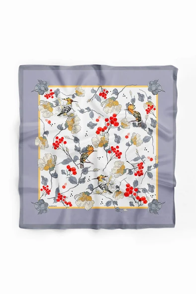 H24 MODERN KUŞ DESENLİ BANDANA DG12231 - Resim 2