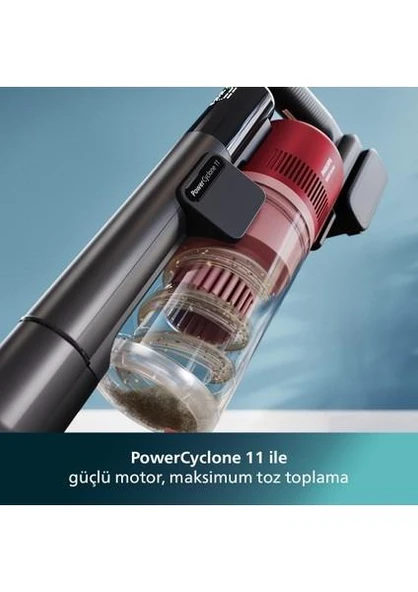 Philips PowerCyclone XC6552/01 Şarjlı Dikey Süpürge - Resim 8