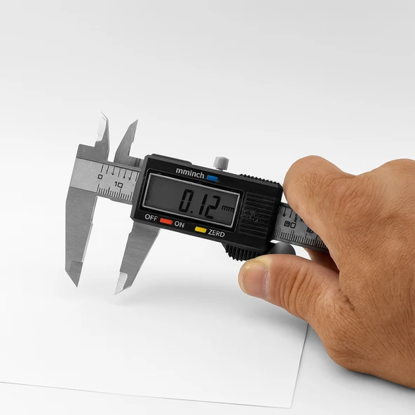 Dijital Kumpas Lcd Ekranlı (0.01-12 mikron Hassasiyet) 0.0005 İnç Metal 150 mm Derinlik Ölçüm Aleti - Resim 4