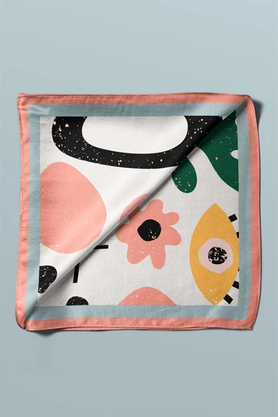 G62 Modabutik Geometri Deseni Bandana - Resim 6