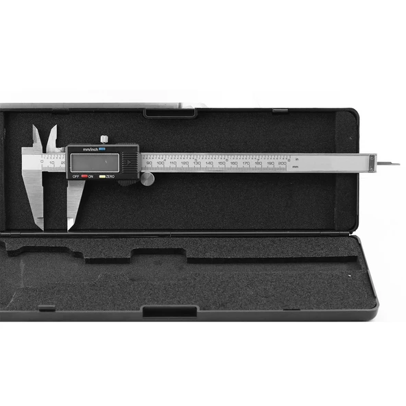 Dijital Kumpas Lcd Ekranlı (0.01-12 mikron Hassasiyet) 0.0005 İnç Metal 200 mm Derinlik Ölçüm Aleti - Resim 3