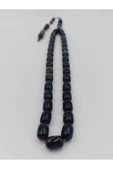 Katalin Karışık Renkli Halkalı İmame Özel İşçilik Sistemli Tespih (AHŞAP KUTULU) - Resim 2