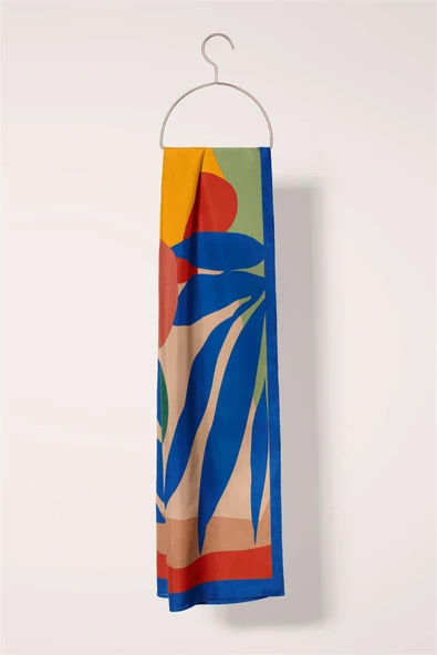 Modabutik Geometri Desenli Kadın Fular - Resim 4