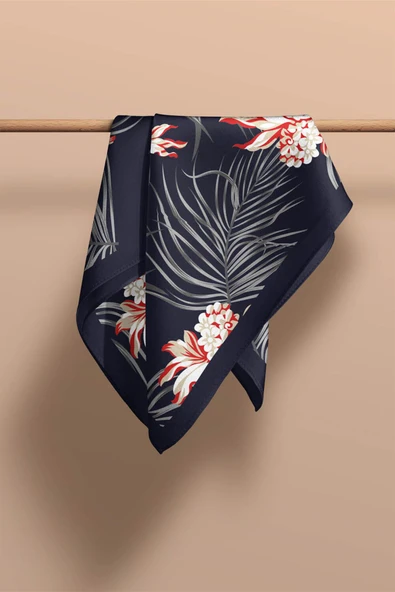 I13 Modabutik Çiçek Desenli Fular - Resim 3