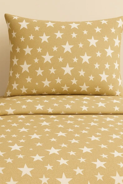 StellaFlavo Tek Kişilik Desenli Nevresim + 1 Adet Kapaklı Yastık Kılıfı - Resim 2