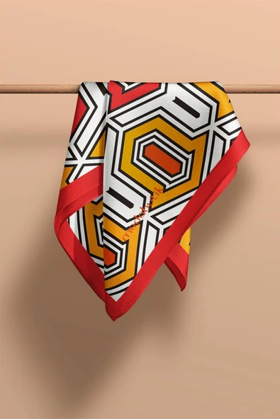 Modabutik Geometri Desenli Fular - Resim 3