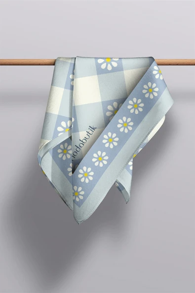 Modabutik Papatya Desenli Fular - Resim 2