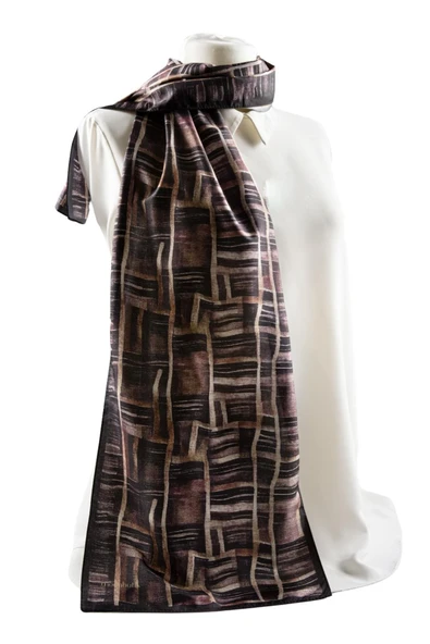 I107 Modabutik Geometri Desenli Fular ürün görseli