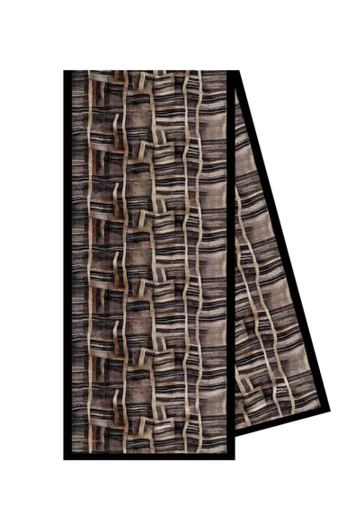 I107 Modabutik Geometri Desenli Fular - Resim 2