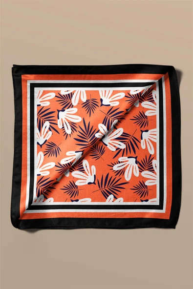 F66 MODERN FLOWERS TASARIMLI BANDANA  DG11984 - Resim 6