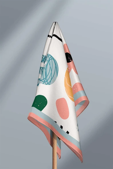G62 Modabutik Geometri Deseni Bandana - Resim 5