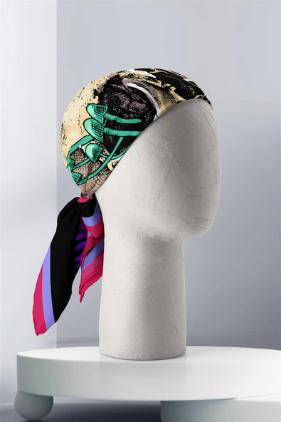 Modabutik Kurukafa Desenli Bandana - Resim 3