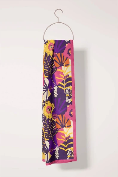 Modabutik Çiçek Desenli Kadın Fular - Resim 4