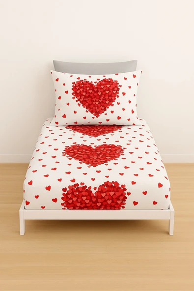 Ezgi Lastiksiz Desenli Çarşaf ve Yastık Kılıfı Tek Kişilik 160 x 240 ürün görseli 1