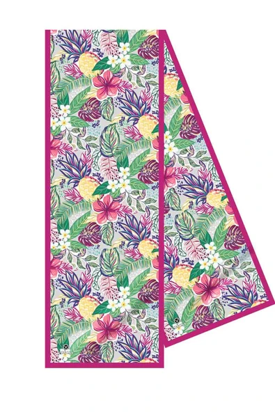 I59 SATEN İPEK ANANAS ÇİÇEK DESENLİ KADIN FULAR - Resim 5