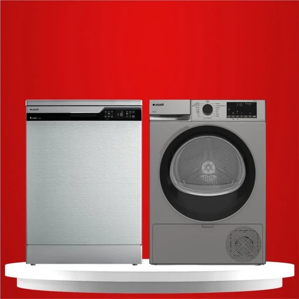 Arçelik 6444 OK I 4 Programlı Bulaşık Makinesi + 900KMXS 9 kg kurutma makinesi ürün görseli