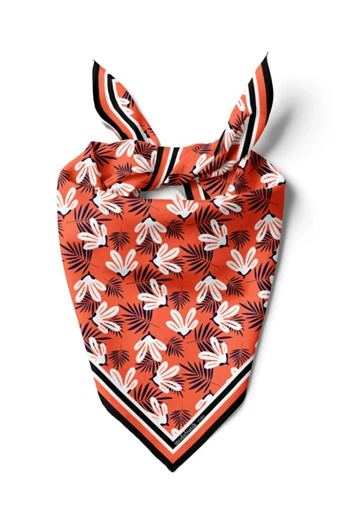 F66 MODERN FLOWERS TASARIMLI BANDANA  DG11984 ürün görseli