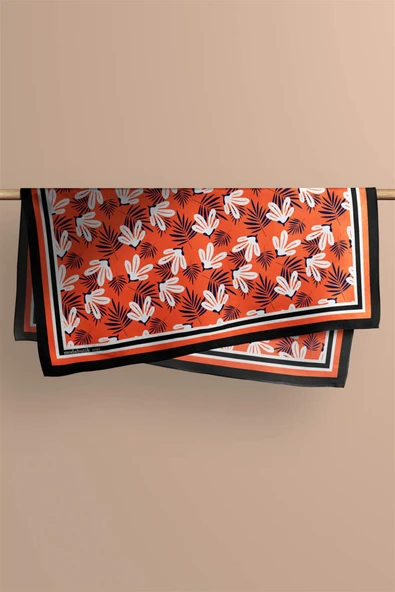 F66 MODERN FLOWERS TASARIMLI BANDANA  DG11984 - Resim 5