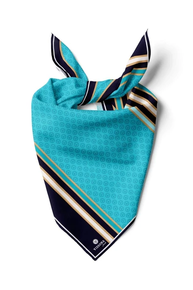 %100 İpek Kadın Desenli Bandana 80x80 ürün görseli