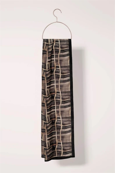 I107 Modabutik Geometri Desenli Fular - Resim 4