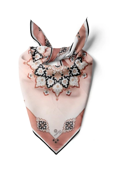 %100 İpek Kadın Desenli Bandana 80x80 ürün görseli