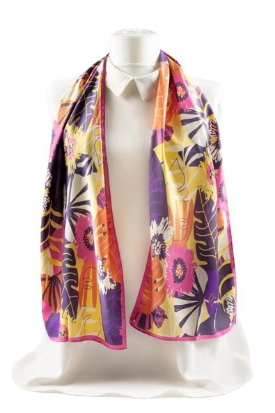 Modabutik Çiçek Desenli Kadın Fular - Resim 5