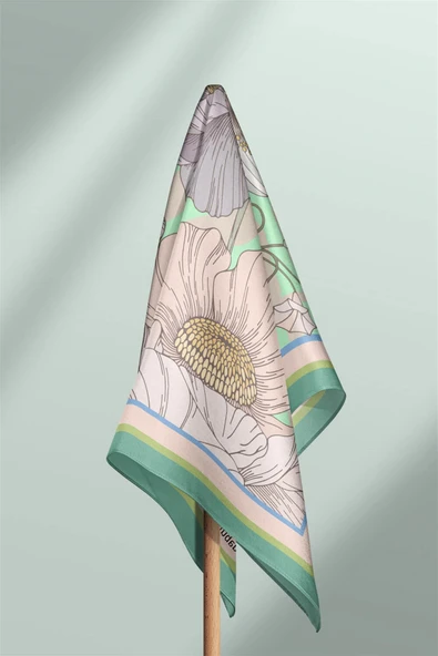 Z81 VINTACE FLOWERS TASARIM BANDANA - Resim 6